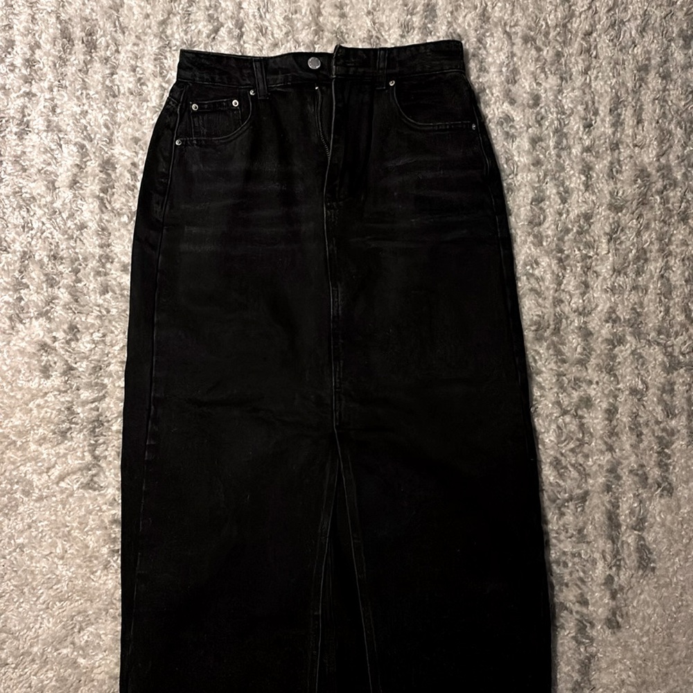 Long black Jean skirt. SHEIN size Small